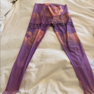 Purple and pink cloud teeki hot pants